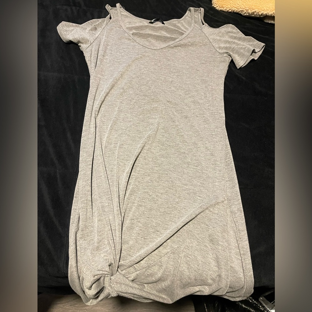 SHEIN open slit shoulder dress